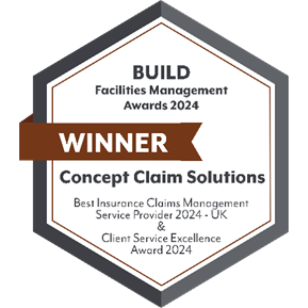 Insurance claims service award badge.